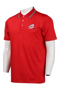 P1003 供應紅色淨色男裝Polo恤 物流行業  Polo恤專門店     紅色